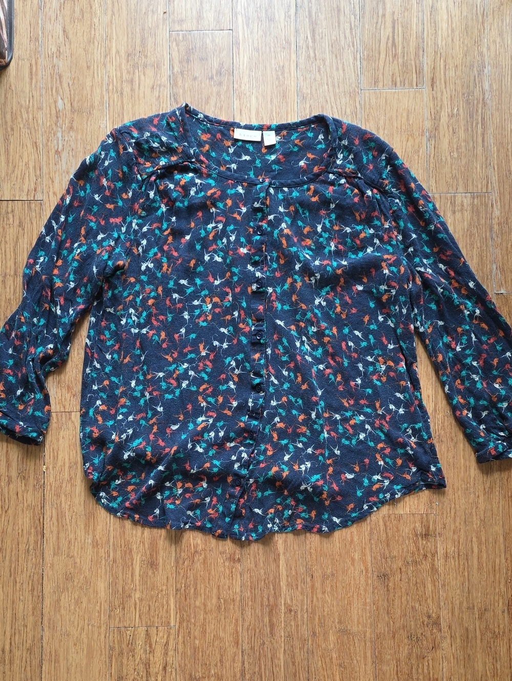 Abstract Cotton Blouse